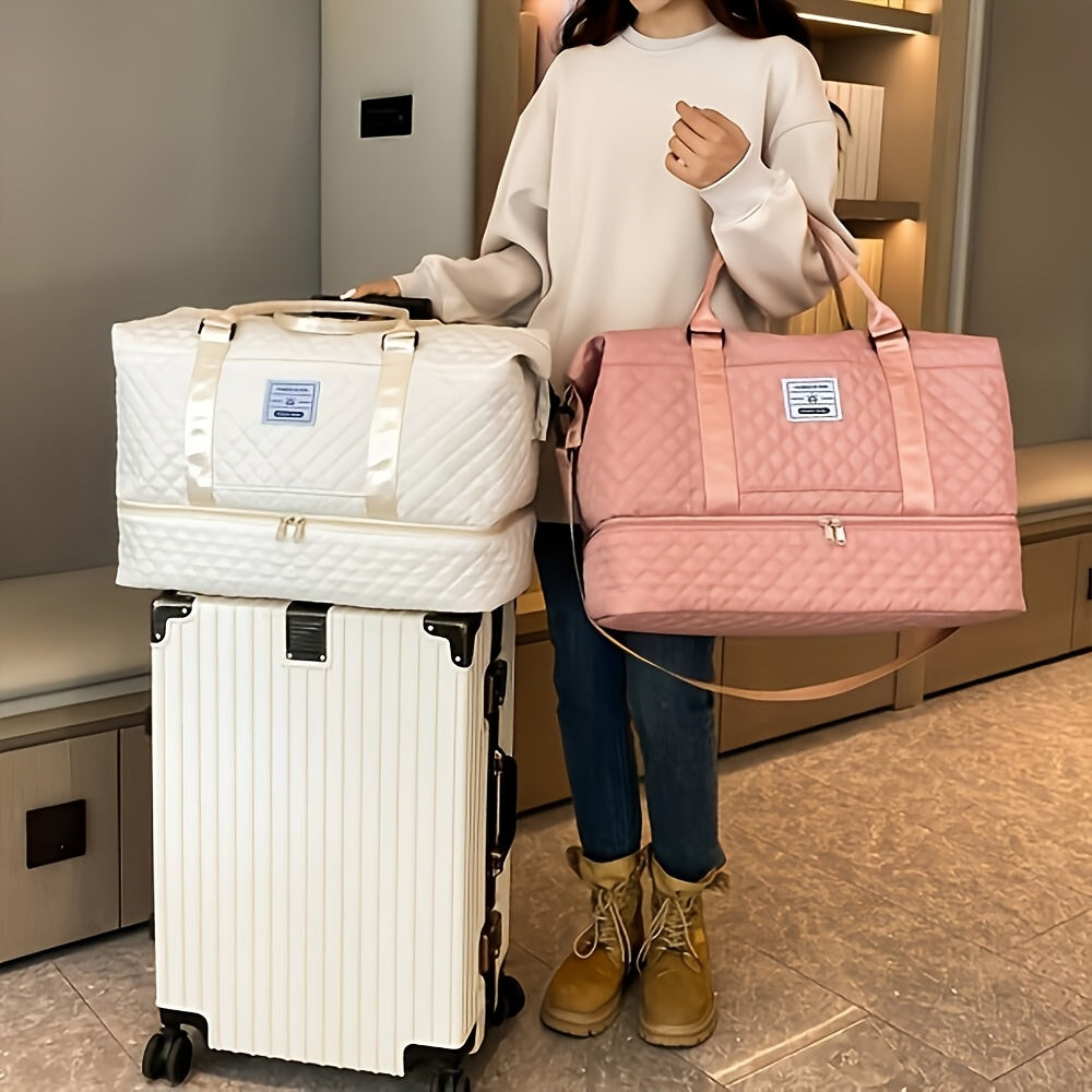 Large Capacity Multifunctional Travel Bag Set - Daily Travel Vacation Business Trip Clothes Toiletries Storage Bag, New Simple Fitness Bag