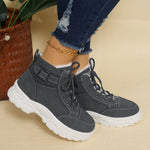 Plus Size Fleece-lined Thicker High-top Women's Platform Boots