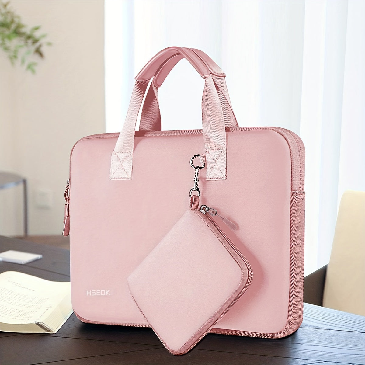 1pc 13-14 inches Laptop Sleeve Elastic Neoprene Case Notebooks Hand Bag with Handle and Small storage bag