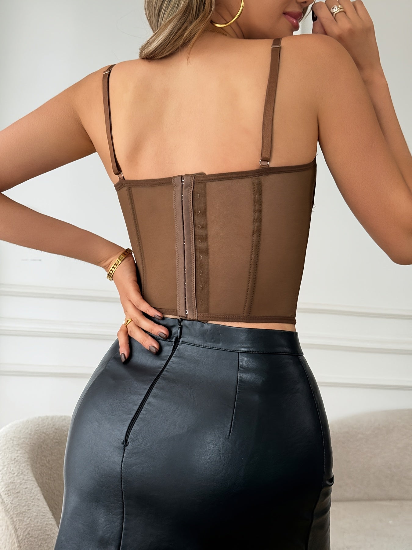 Sensual Corset Top with Lace Detail - Black, Strapless, Fitted, Adult Sizes, Lace Trim, Perfect for Adult Fashio