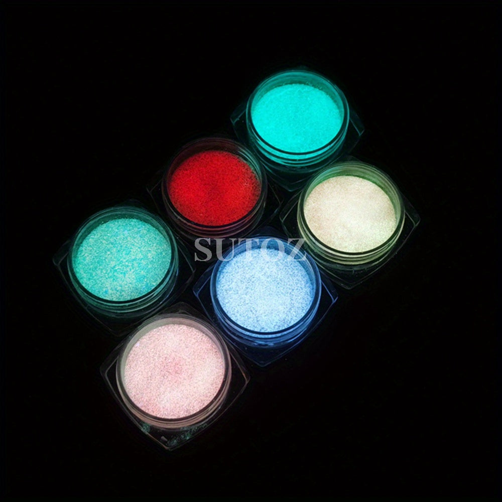 Glittery Rainbow Candy Nail Glitter Set - Ultra-Fine, Luminous Sugar Effect for Stunning Nail Art, Fragrance-Free, Ideal for Hands & Feet, Round Shape, Perfect for DIY Manicures, Nail Art Accessories