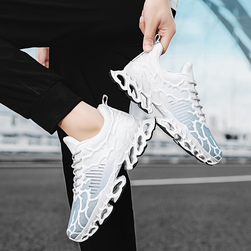 Women's Breathable Knit Blade Sneakers - Stylish Low-Top Sneakers with Transparent Bubble Sole, Lightweight & Comfortable for All-Day Wear