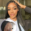 30 Inch Full Lace Braided Wig - Knotless Box Braids, Easy Wear, High-Temperature Fiber, Straight Hair, Elegant Style, All Occasions Wig|Straight Hair Wig|Easy Wear Wig