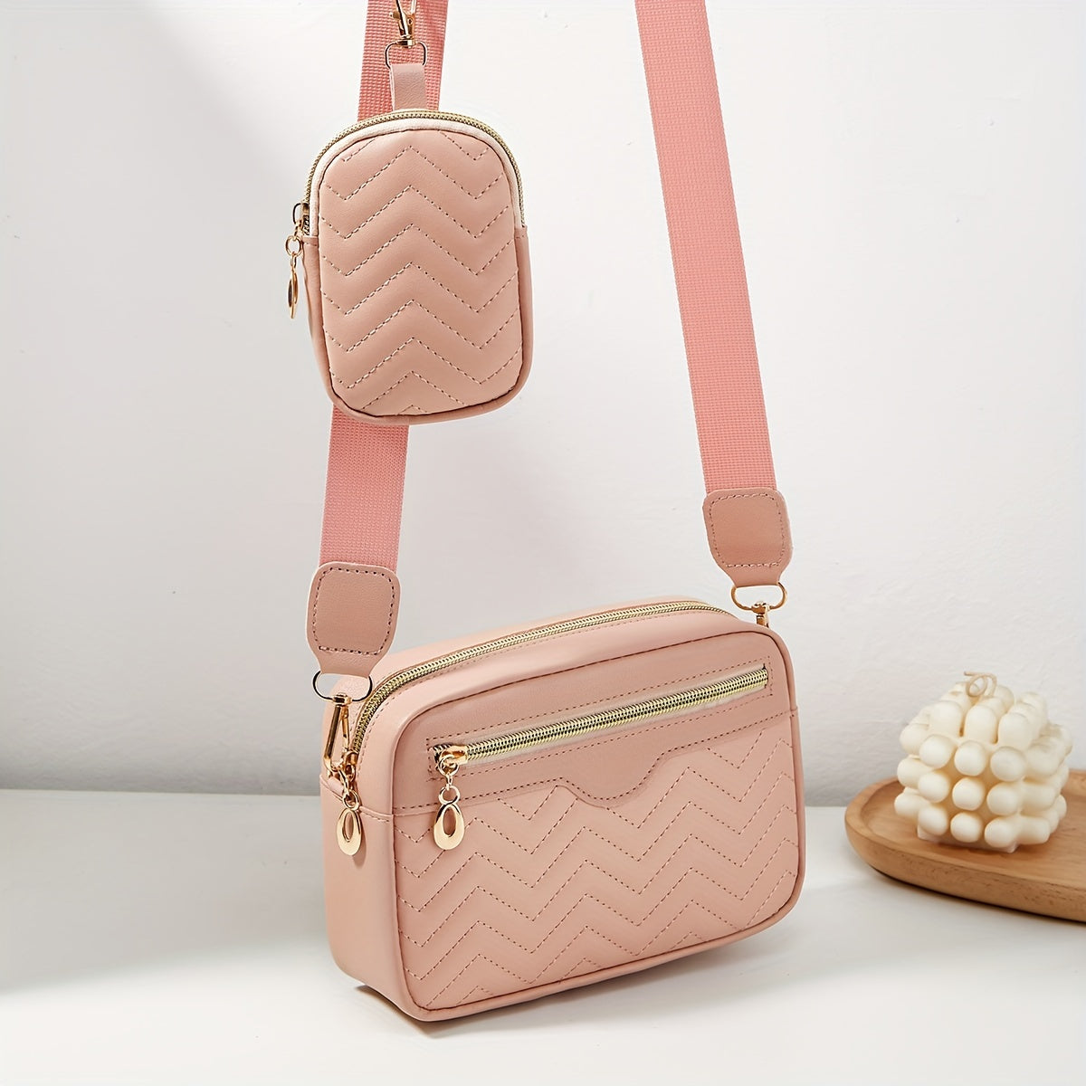[2pcs Women'S Shoulder Crossbody Bags] Two-Piece Set of Women'S Shoulder Crossbody Bags