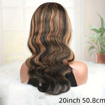 New Year'S Promotion 13x6 Highlight Lace Front Wig Human Hair Body Wave 180 Density HD Lace Front Wigs Human Hair Pre Plucked FB/30 Ombre Glueless Wigs 13x6 Lace Frontal Balayage Wigs Human Hair For Women