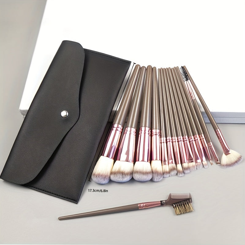 Valentine'S Day Gift Complete Function Makeup Brush Kit Premium Synthetic Eyeshadow Foundation Face Blending Blush Brush Concealer Eye Makeup Brush Set Ideal For Makeup Beginner Artist Holiday Gift Atmosphere Holidays Beauty