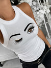 Women'S Sleeveless Color Block Tank Tops Basic Cami Shirt And Tank Blouses
