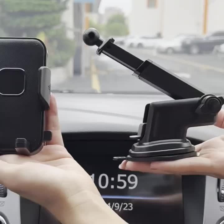 Car Dashboard Phone Holder - Adjustable Vertical And Horizontal, 360° Rotation, Waterproof ABS Material, Suitable for All Mobile Phones, Non-Slip Textured Grip, Hands-Free Driving Accessories