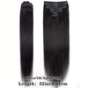 Straight Real Human Hair Clip In Hair Extensions 100% Unprocessed Virgin Human Hair Clip In Seamless Real Human Hair Clips Hair Accessories 8Pcs/Set With 18 Clips 120g