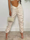 Ruched Pants for Women, Casual Trendy Trousers