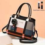 Stylish Grid Pattern Shoulder Bag - Top-Handle Bag with Magnetic Closure, Multiple Compartments, Spacious Interior, Perfect for Formal Occasions, Work, School, and Daily Use - Elegant and Practical Accessory