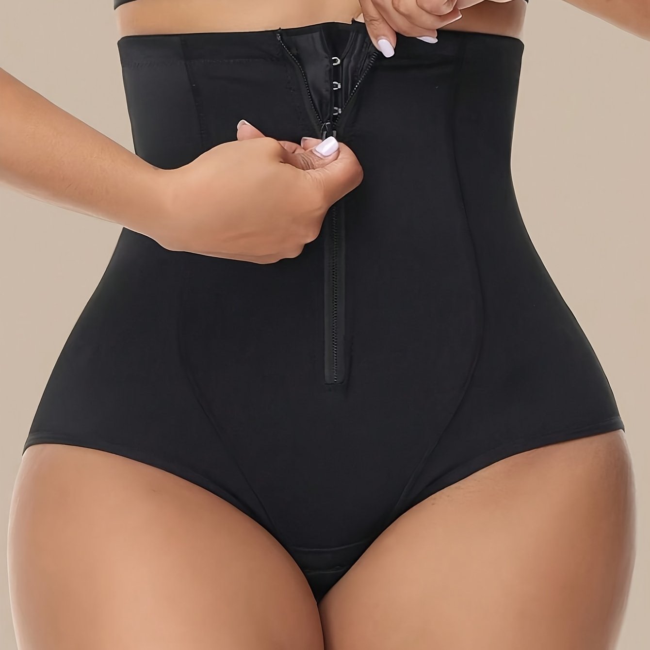 1pc Women High Waist Tummy Control Panty, Shapewear Pants, Butt Lifter Body Shaper Breathable Waist Trainer With Double-Reinforced Crotch For Multi-Occasion