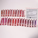 DUNUF 25pcs Matte Lipstick Set, Water-Resistant, Long-Lasting, Non-Fade, Non-Stick Cup, All Skin Types, Adult, Red & Mixed Tones, Matte Finish