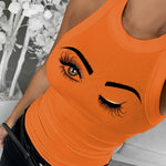 Women'S Sleeveless Color Block Tank Tops Basic Cami Shirt And Tank Blouses
