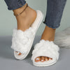 Comfortable Argyle Fuzzy Slippers - Women'S All-Season Warm Indoor Home Slides - Breathable Fabric EVA Sole Hand Washable - Pink