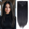 75G Real Human Hair Clips 6pcs 1 Set Can Be Worn, 2 Sets Can Be Very Full