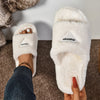 Women's Plush Fleece Slip-On Slippers with Thick Cushioned TPR Sole - Soft Pink All-Season Indoor House Shoes, Cozy Casual Comfort for Home, House Slippers