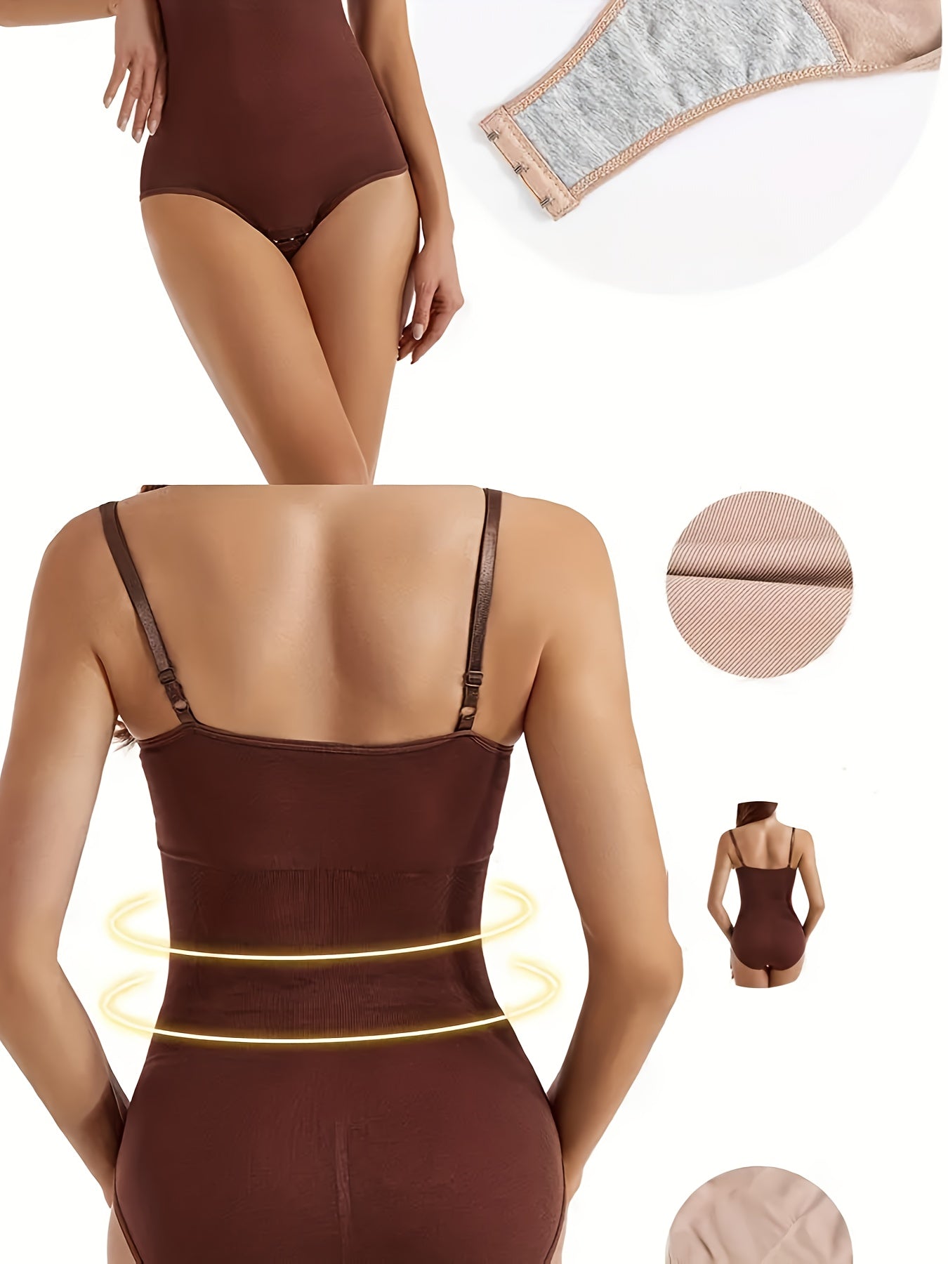 3pcs Women's Elegant Bodysuits - Solid Color, Smooth Polyamide Fabric, 200g/m² Medium Support | Tummy Control | Butt Lift
