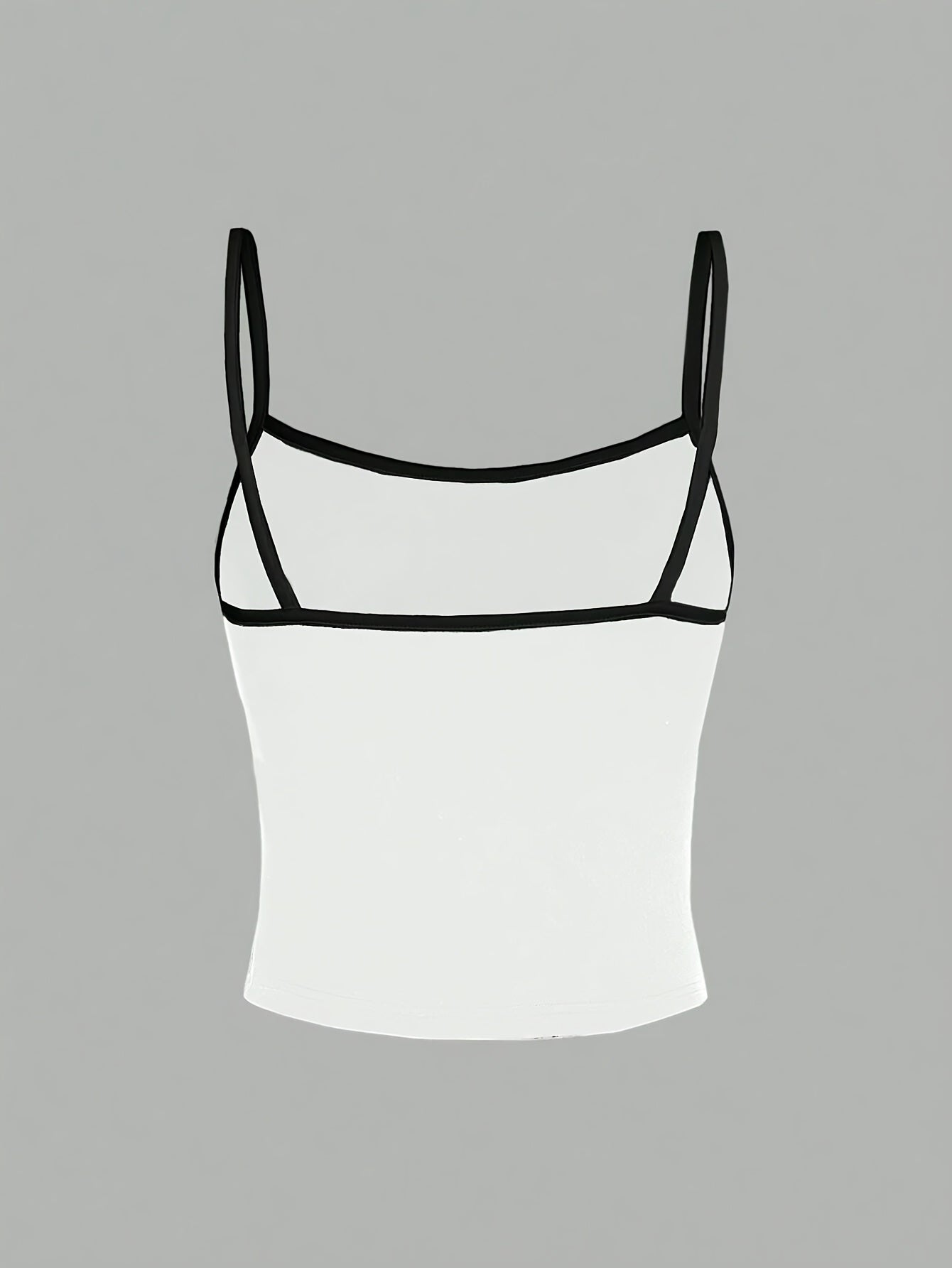 Y2K-Inspired "I Love My Boyfriend" Tank Top - White with Black Straps, Heart Graphic, Casual All-Season Top for Women, Casual Wear|Playful Graphic Top|Comfortable Strap Design, Y2K Tank Tops