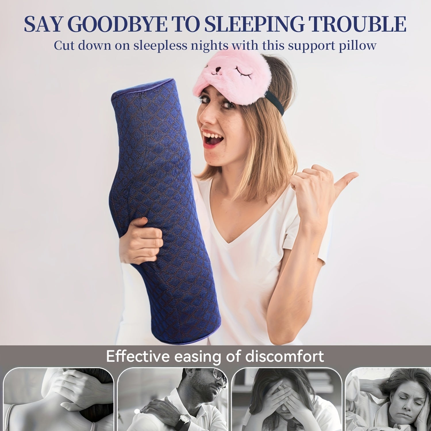 1pc Cervical Support Pillow - Ergonomic Neck Care for On-the-Go Comfort & Instant Relaxation Products,Leg Cushion