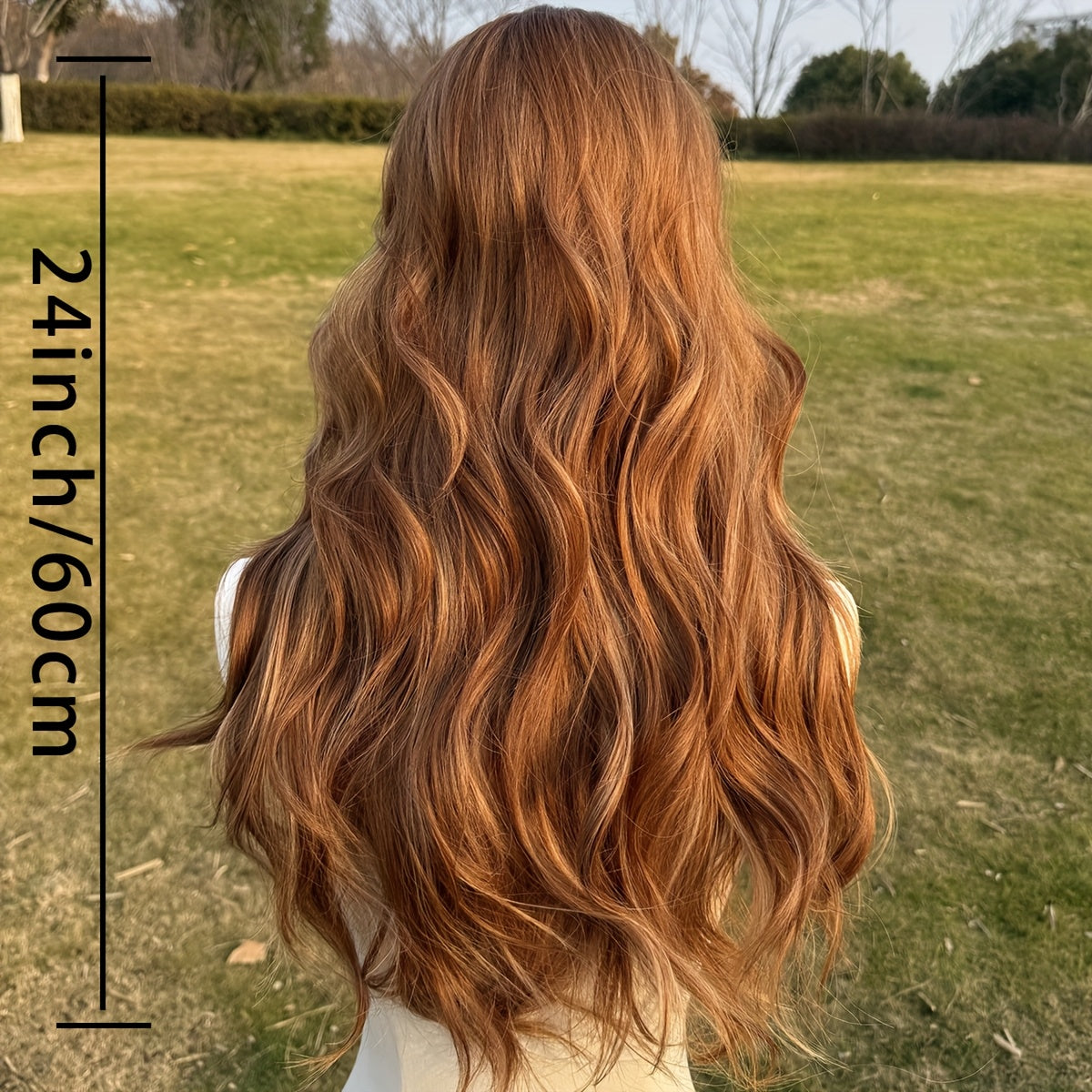 Pick Dyed Long Curly Wavy Wig With Bangs Synthetic Wig Beginners Friendly Heat-resistant Elegant Daily Use Female Wig.