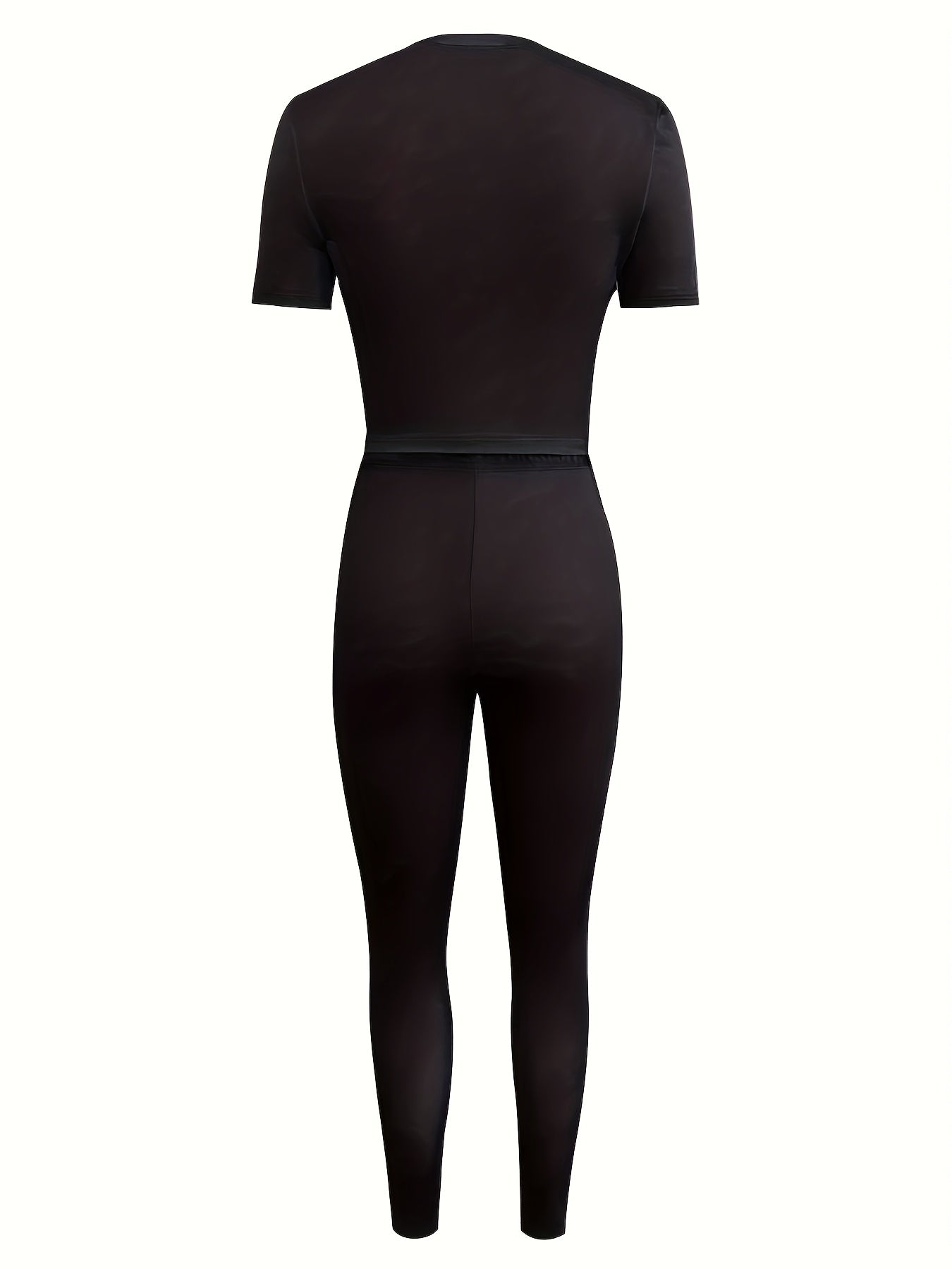 8790B185 European and American Women's Casual Motorcycle Two-piece Set with Letter Print, Tight Short Shirt and Long Pants Sexy Leisure Outdoor Suit