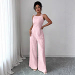 Elegant Womens Jumpsuit With A Bow At The Shoulders