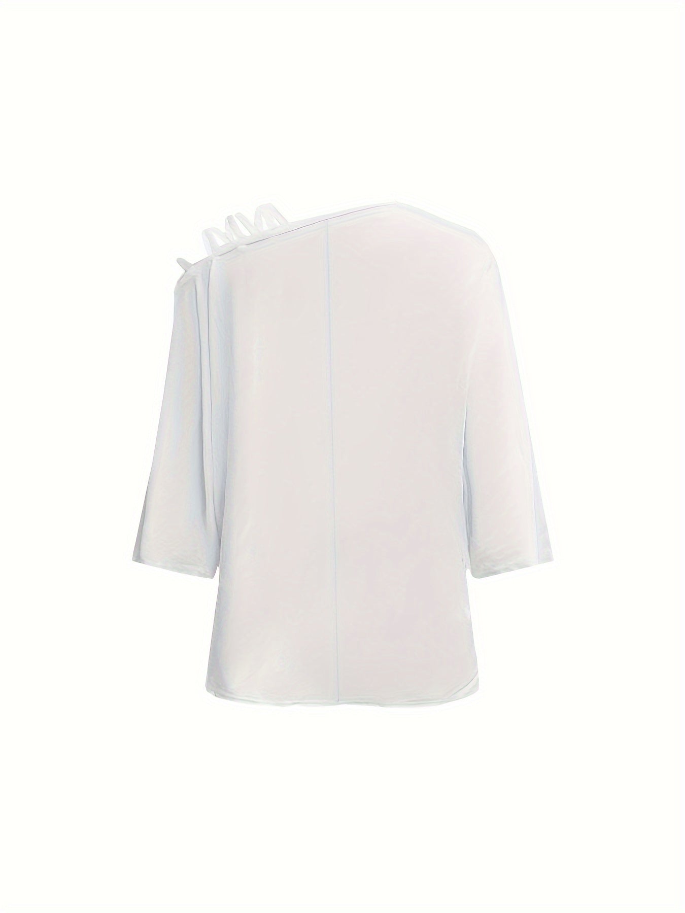 Figure Print Cold Shoulder -Shirt, Casual Half Sleeve T-Shirt For Spring & Summer, Women's Clothing