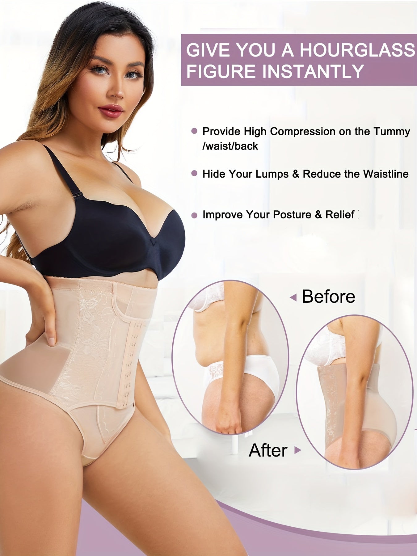 Wanfisto Butt Lifting Shapewear Panties - High Waist Tummy Control & Butt Enhancement - Nylon & Spandex Blend - For Women - Perfect for Everyday Wear & Special Occasions - Ideal Gift for Women