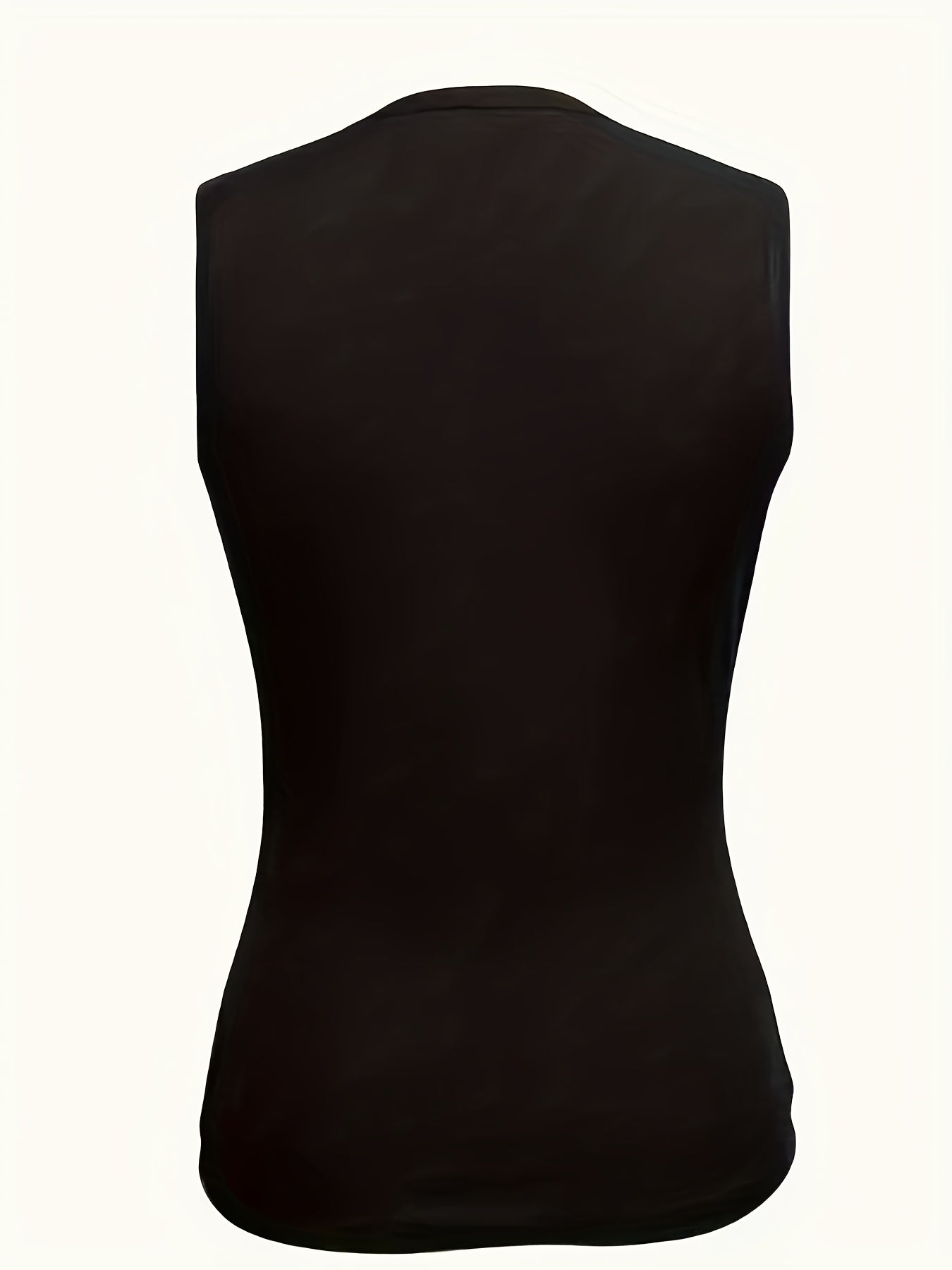 Women'S Fashionable Ribbed Zip-Up Tank Top - Elegant Solid Color, Crew Neck, Regular Length, Spring/Summer/Fall Style, Casual Wear, Casual Wear Top|Zipper Detail|Ribbed Texture
