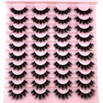 20 Pairs Handmade 3D Mink Eyelashes Set, Natural Fluffy Cat Eye Style, Reusable 0. 07mm Thickness, C/D Curl, 13-25mm Length, Beginner-Friendly False Lashes for Dramatic Makeup Looks