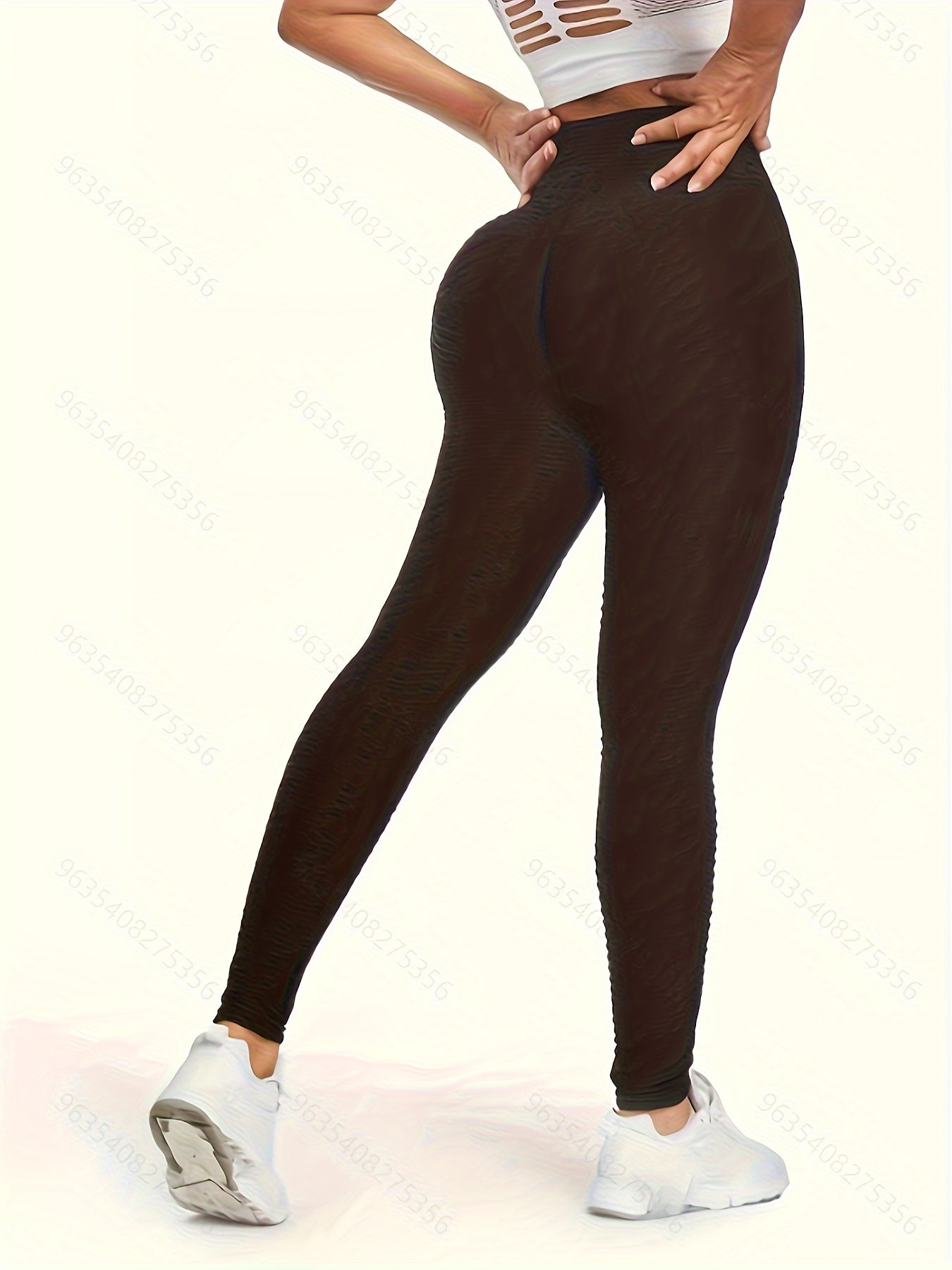 5pcs Honeycomb Sports Running Leggings, High Waist Fitness Yoga Tight Pants, Women's Activewear