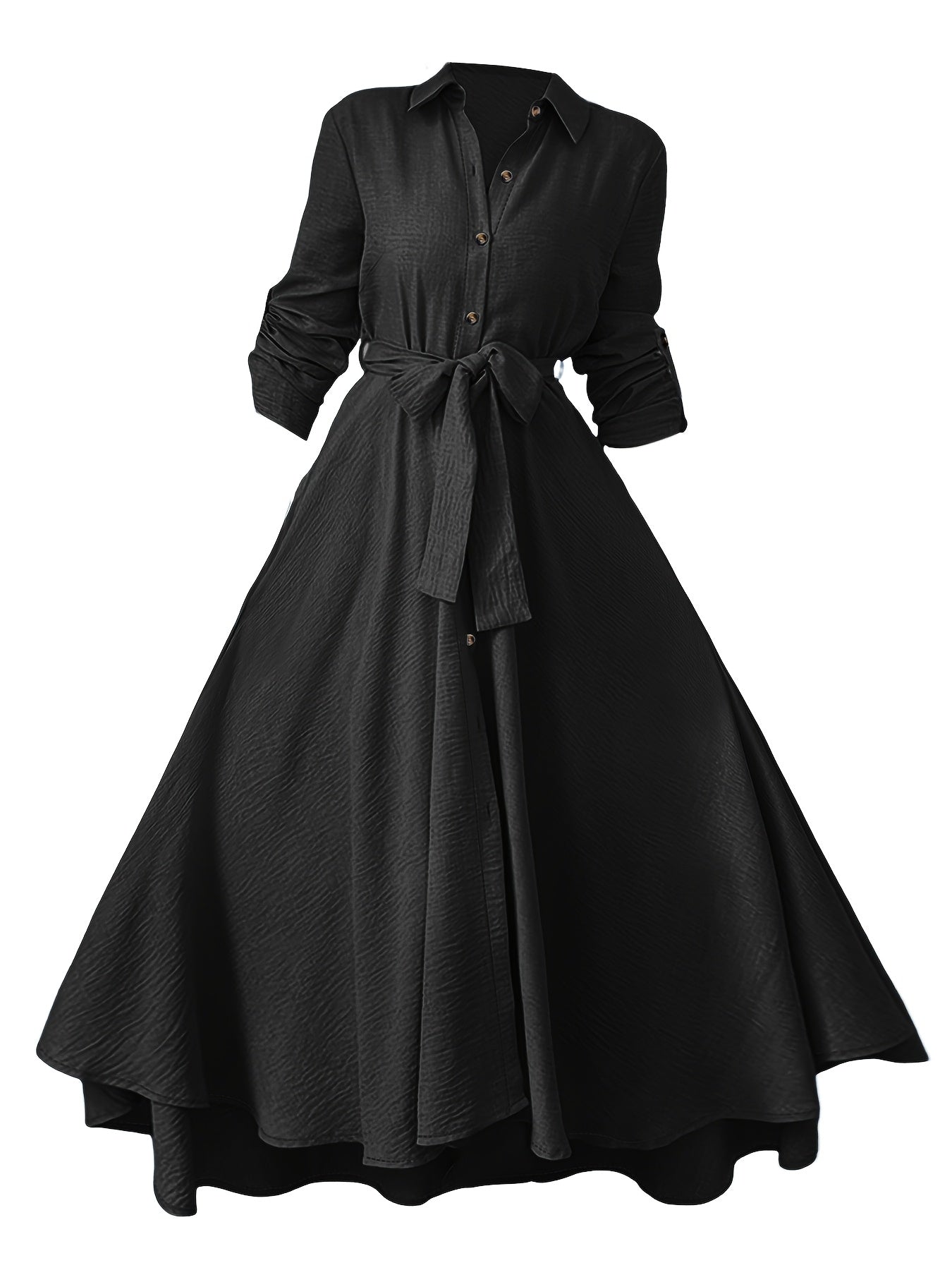 European and American Cross-border Slimming Mid-Long Elegant Dress
