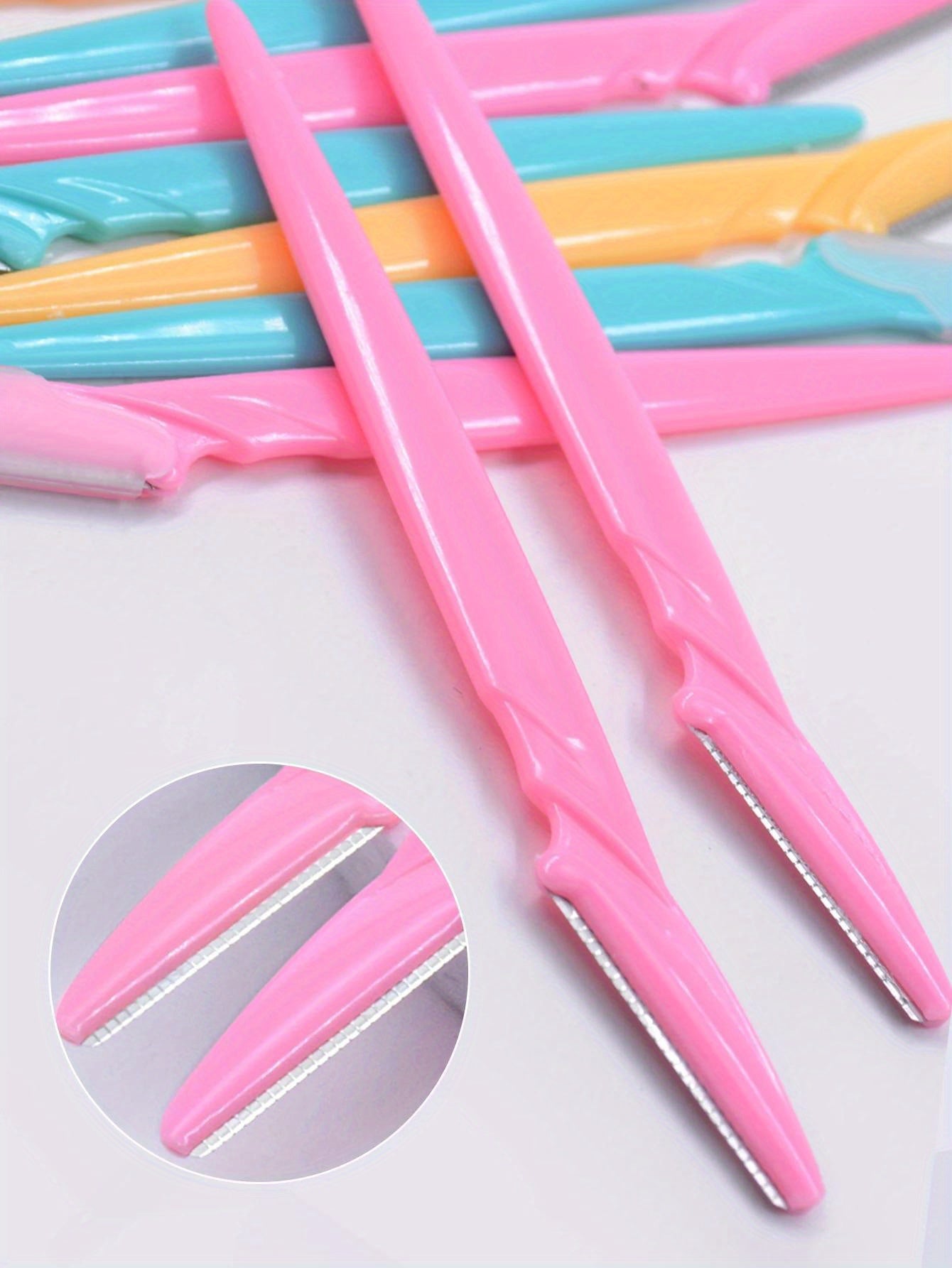 Set of 30pcs Eyebrow Pet Scissors Suit, Stainless Steel Blades, Portable Face Trimmer for Eyebrow Trimming and Hair Removal, Safe Grip Beauty Tools