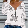 Women's Casual V-Neck T-Shirt with Unique Cloud Print - Soft Polyester, Machine Washable, Geometric Pattern, Perfect for All Seasons