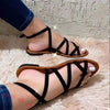 [Special offer Clear-out]Women's Gladiator Strap Sandals Flat Fisherman Thong Cross Strappy Sandals