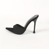 Women's Solid Color Stiletto Heeled Sandals, Fashion Pointed Toe Dress Pumps, Stylish Slip On Heels
