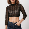 Women's Elegant Classical Halloween Regular Base Lace Small Shirt Top Wrapped Chest