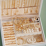 86 Pieces Simple Faux Pearls Love Butterfly Stars Moon Necklace Bracelet Ring Earrings Earrings Jewelry Set Women's Autumn And Winter Daily Match Attend Party Holiday Dating Holiday Gift (No Box)