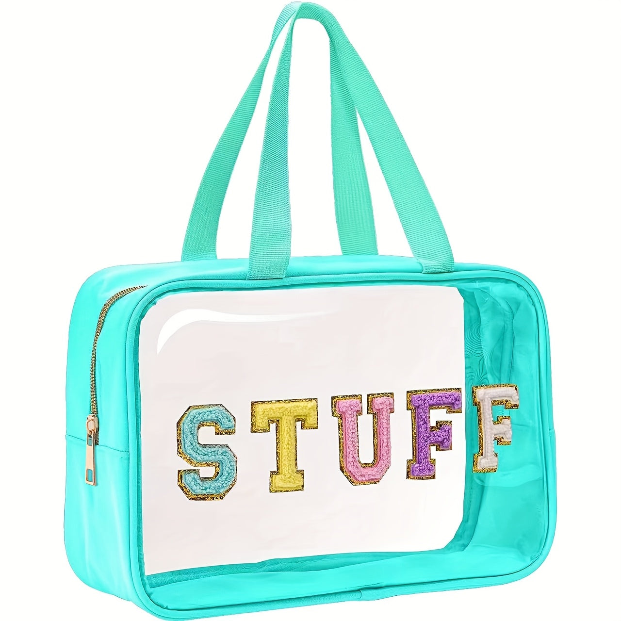 Large Capacity Toiletry Storage Bag, Stylish Transparent Makeup Pouch, Suitable for Travel Cosmetics Storage, Portable Handheld Toiletry Bag.