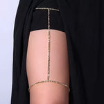 Rhinestone Leg Chains - Sparkling Body Chain with Luxurious Accents, Iron Construction, Perfect for Beach, Pool, and Party Wear, Beach Accessories|Sexy Legwear|Rhinestone Chains