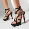 Stylish Women's Platform High Heels With Cross Strap Slingback And Stiletto Heels For Parties And Clubs
