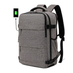 Airlines Approved Women'S Travel Backpack with Shoe Compartment, Casual Laptop Bag, Adjustable Strap, Zipper Closure, Polyester Lining, Solid Color, USB Powered - Multi-Color Options