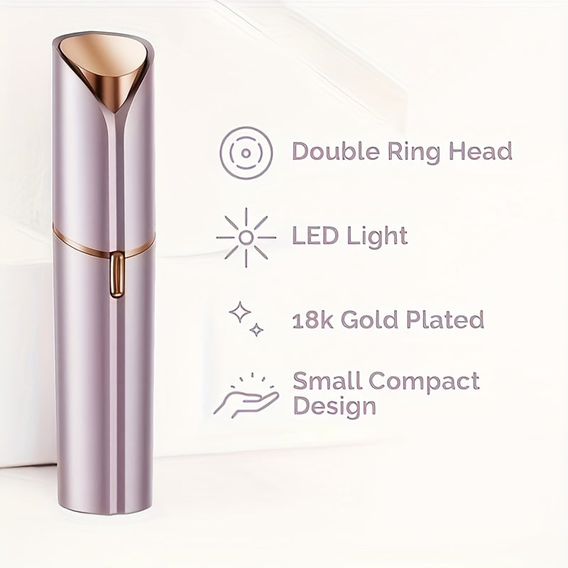 Facial Hair Remover For Women, Painless Hair Removal Device Portable Womens For Lip, Chin With USB Rechargeable, Rose Golden &Red &White