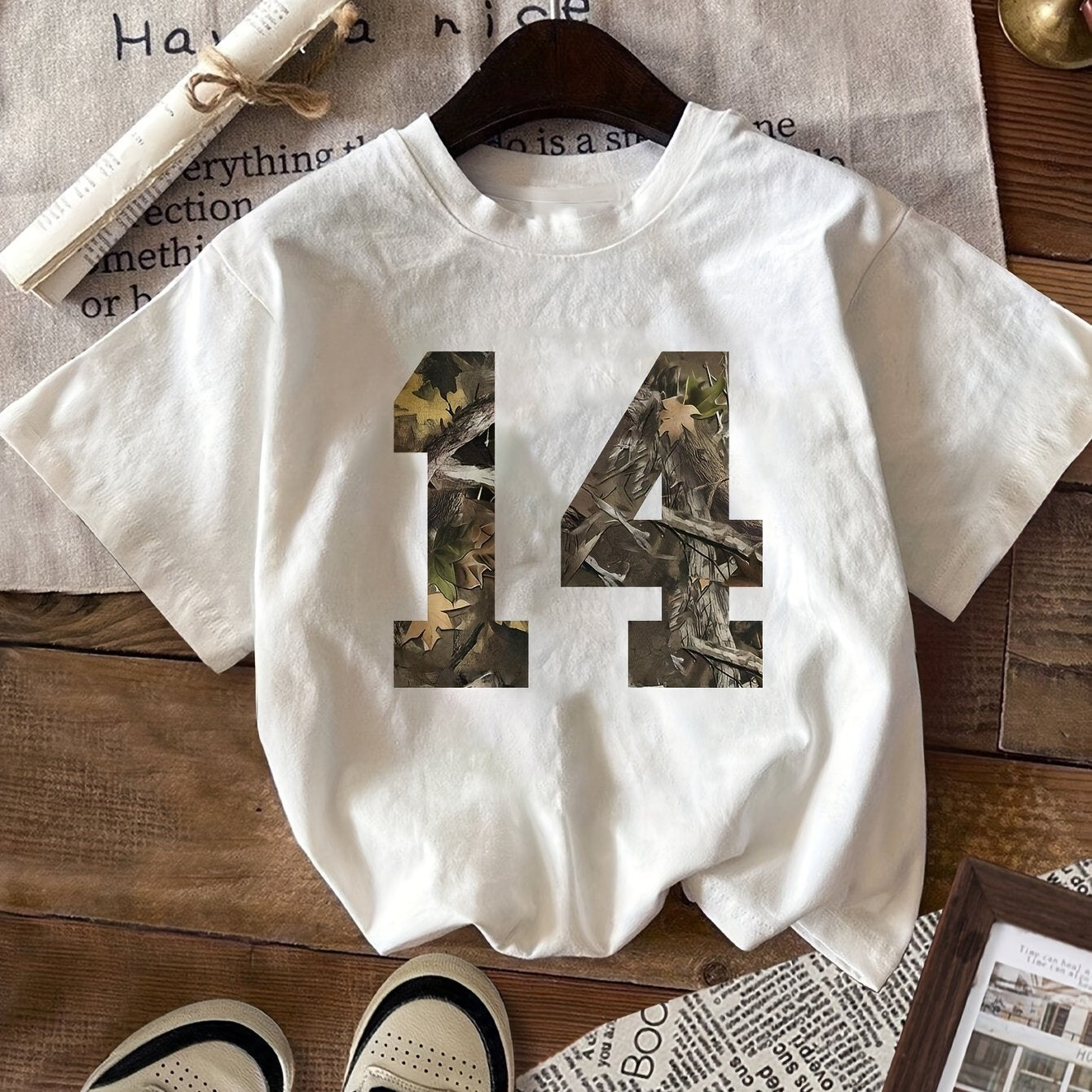 European And American Trendy Fashion Sports Casual Round-Neck Digital Print T-Shirt