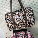1 Sanrio for hello kitty Duffel Bag - Spacious Zipper Shoulder Tote with Vibrant Cat & Star Patterns, Durable Oxford Cloth, Perfect for Shopping & Daily Use | Ideal for Women, Everyday Tote Bag|Playful Accessory|Zippered Clos
