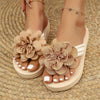 Women's Floral Flip-Flops - Comfortable Summer Beach Slides, Casual Open Toe Sandals with Soft Sole - For Women - Perfect for Summer Beach, Poolside & Casual Wear - Ideal Gift for Summer