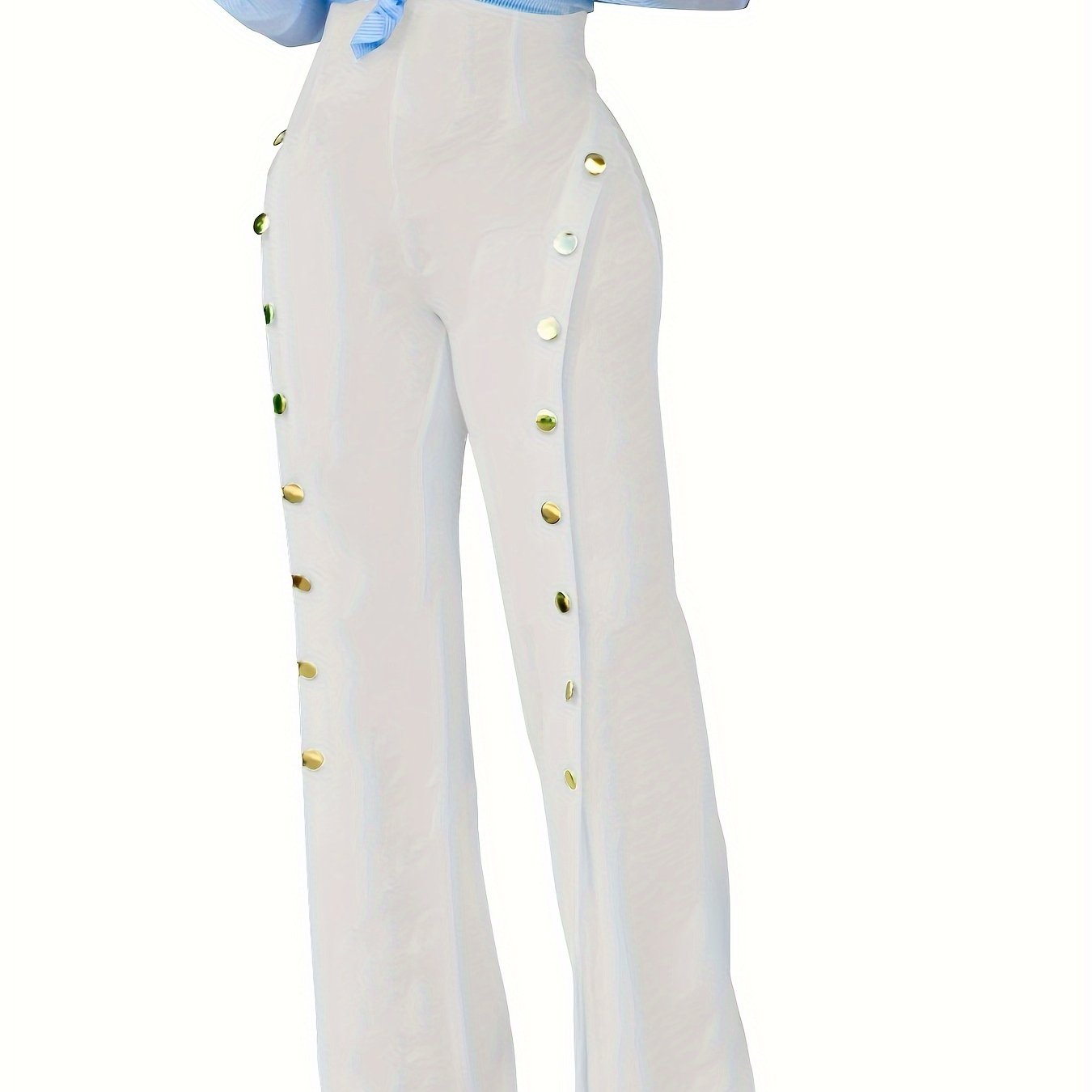 Women High Waisted Stretchy Bootcut Pull On Dress Pants For Women Casual Office Work Trousers