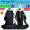 1pc Neoprene Sports Water Bottle Sleeve with Adjustable Shoulder Strap and Pocket, Universal Fit for 40oz Tumblers, Outdoor Carrying Case with Leopard Print Design