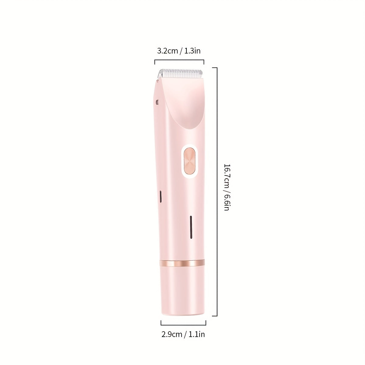 1pc Dual-Head Electric Hair Trimmer for Women, Rechargeable Lithium Battery, USB Charging, Multipurpose Bikini Razor and Face Shaver for Arms, Thighs, Body with Rechargeable Lithium Battery, USB Charging, for Ideal New Year G